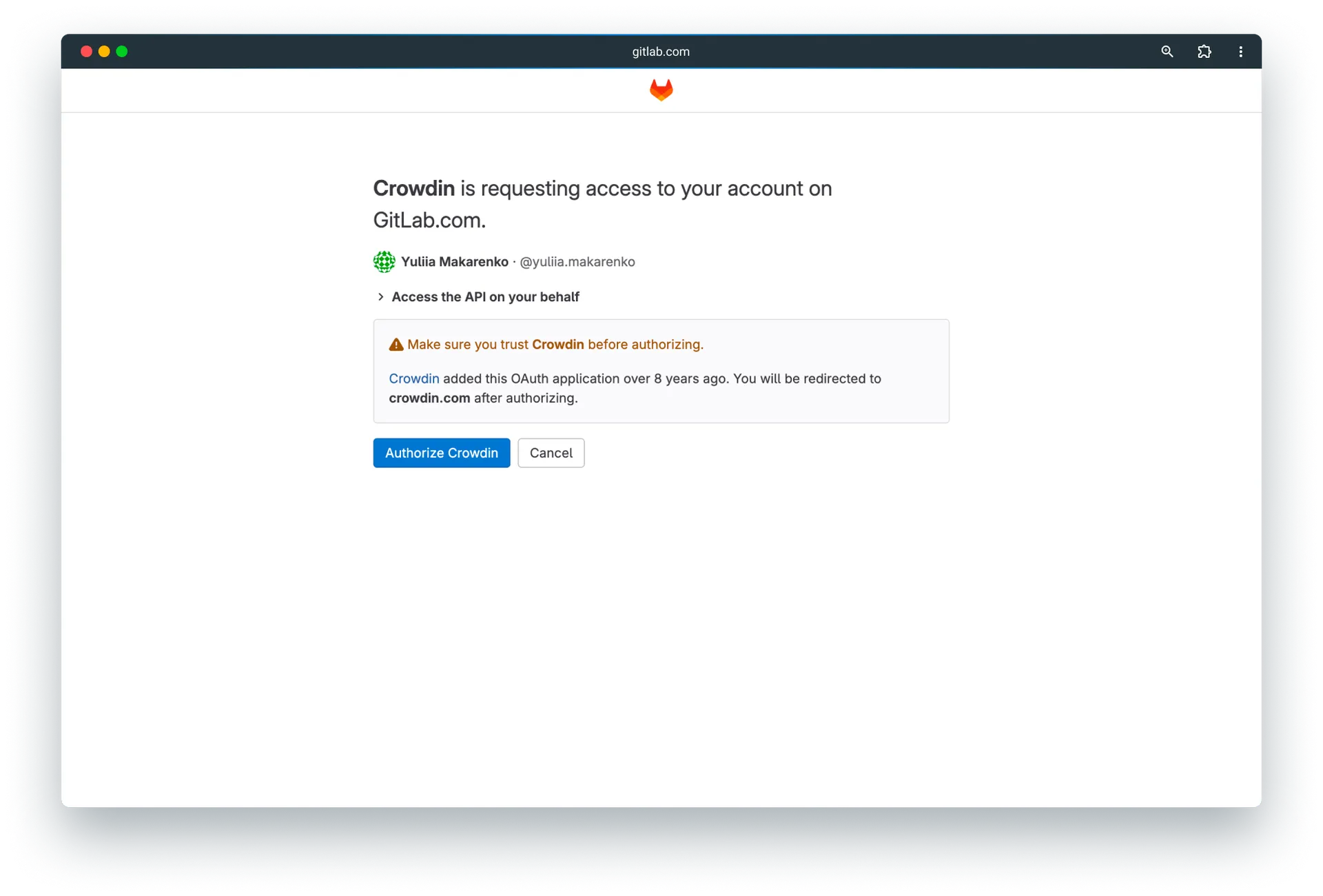 Give access to your GitLab files
