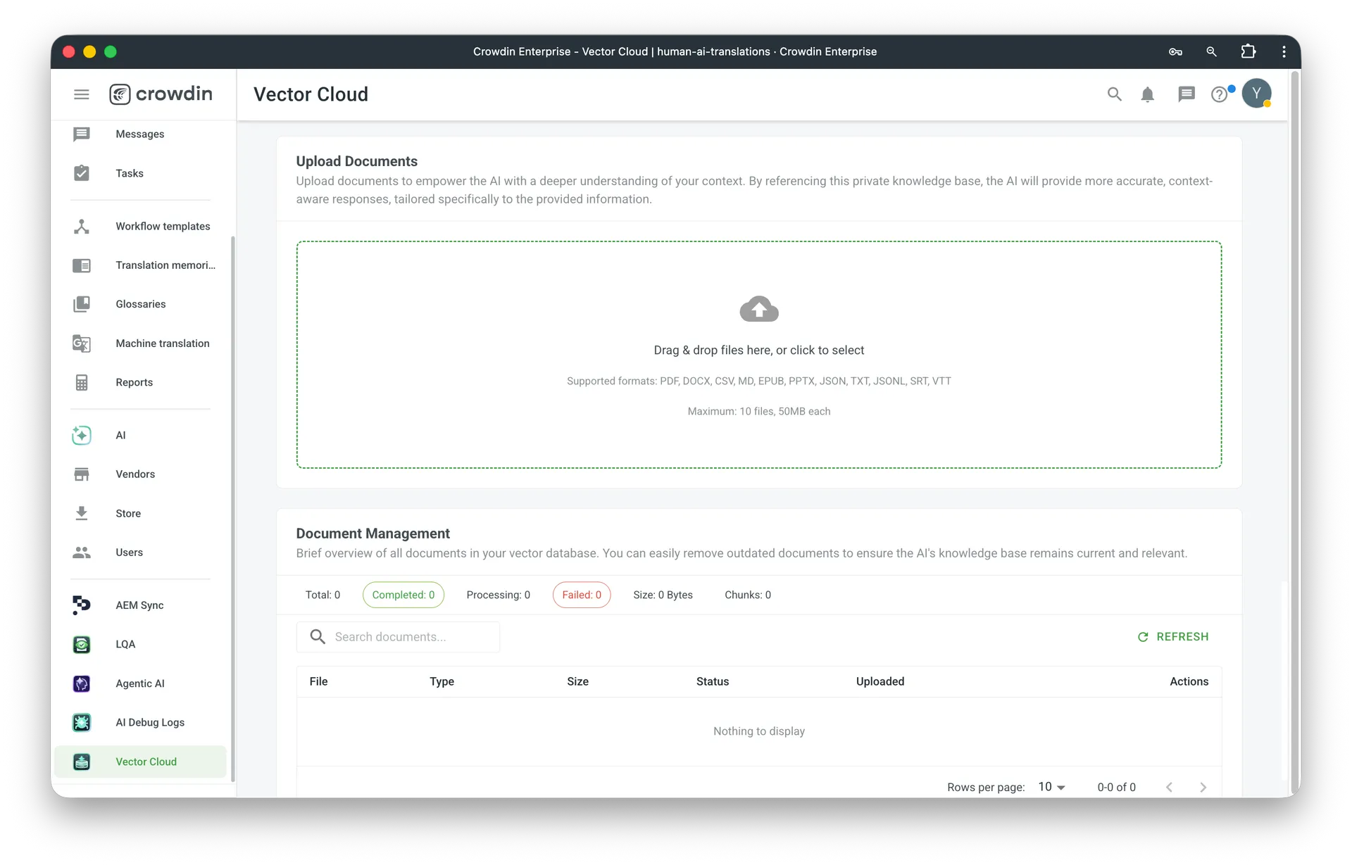 Upload Custom Documents