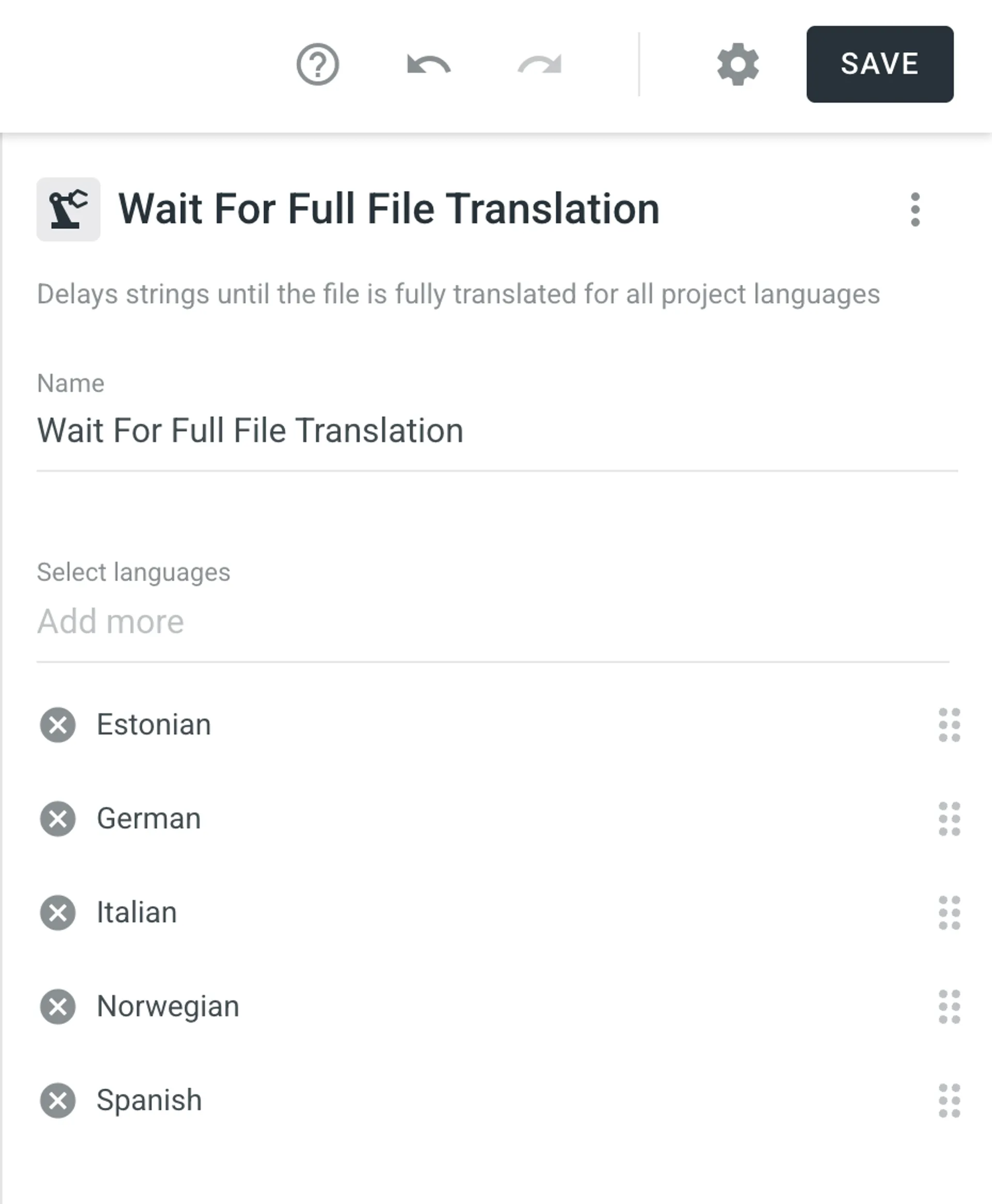 Wait for Full File Translation in Crowdin Workflows