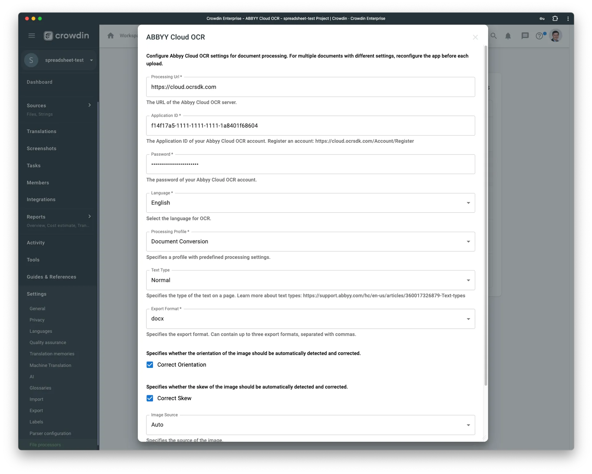 Crowdin ABBYY Cloud OCR Integration