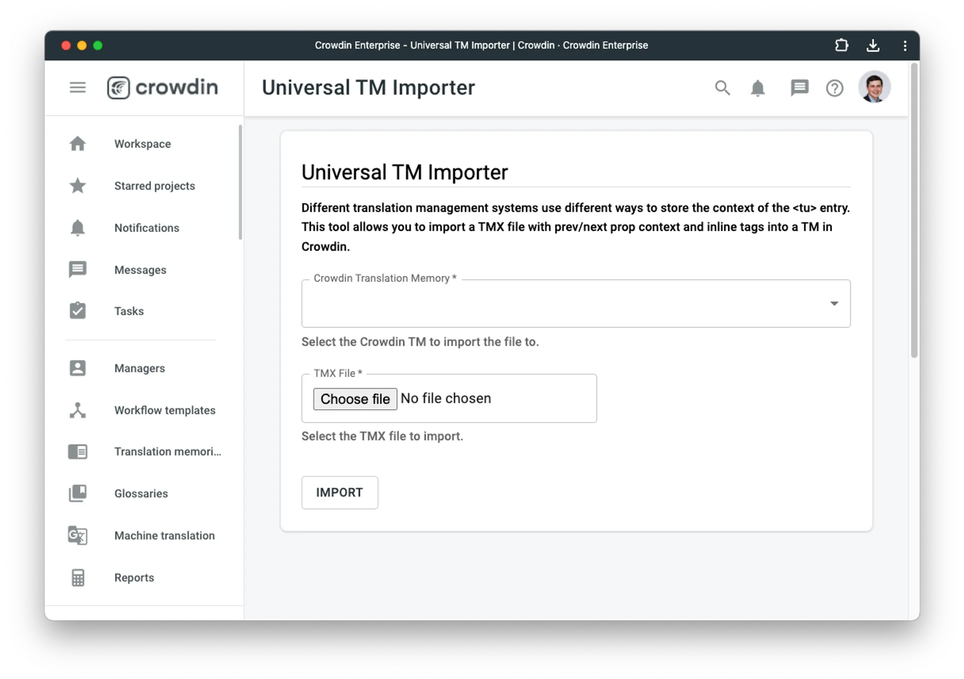 Import TMX from Phrase and Smartling into Crowdin