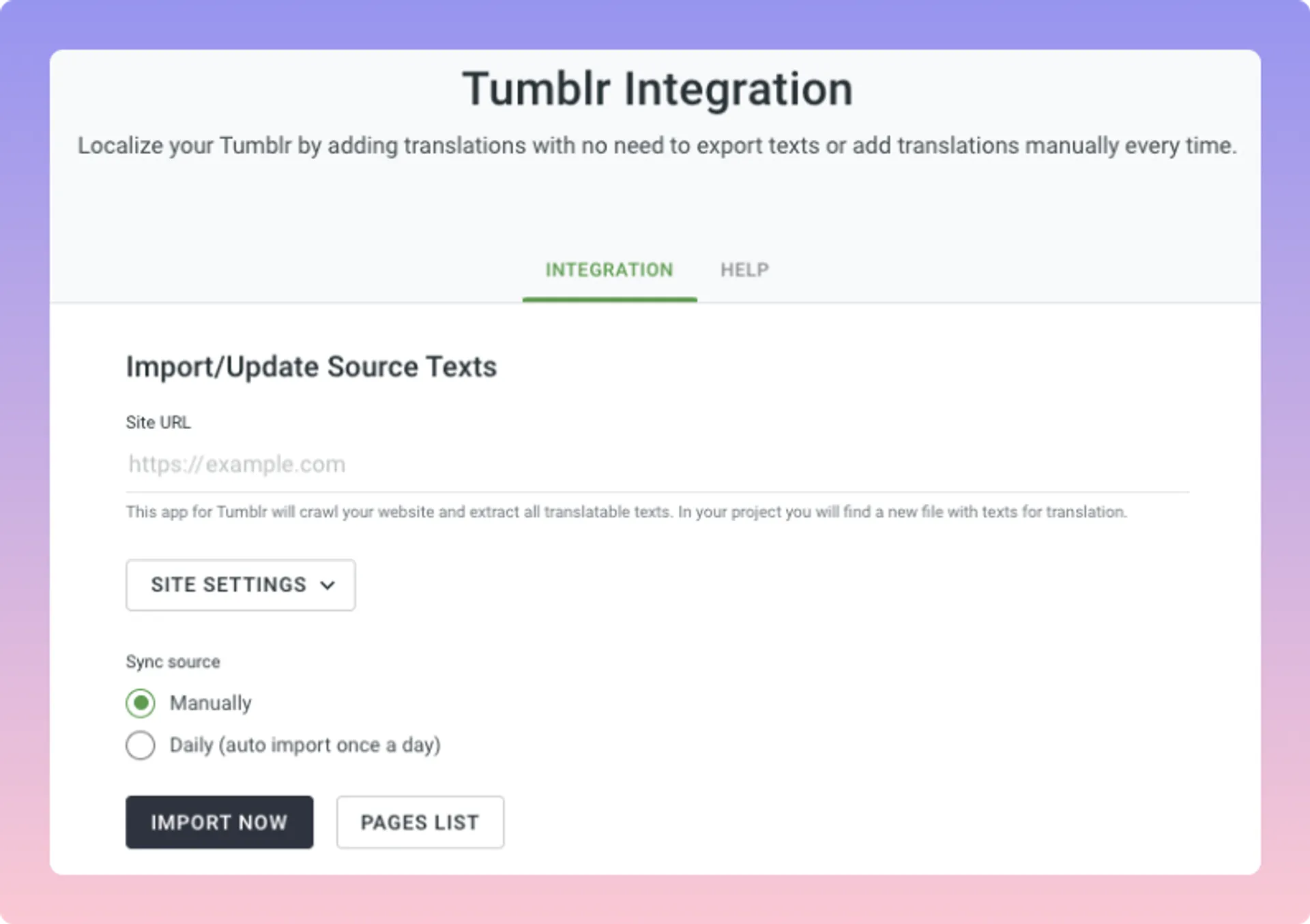 Your tumblr's source